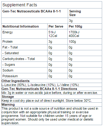 Gen-Tec BCAA's