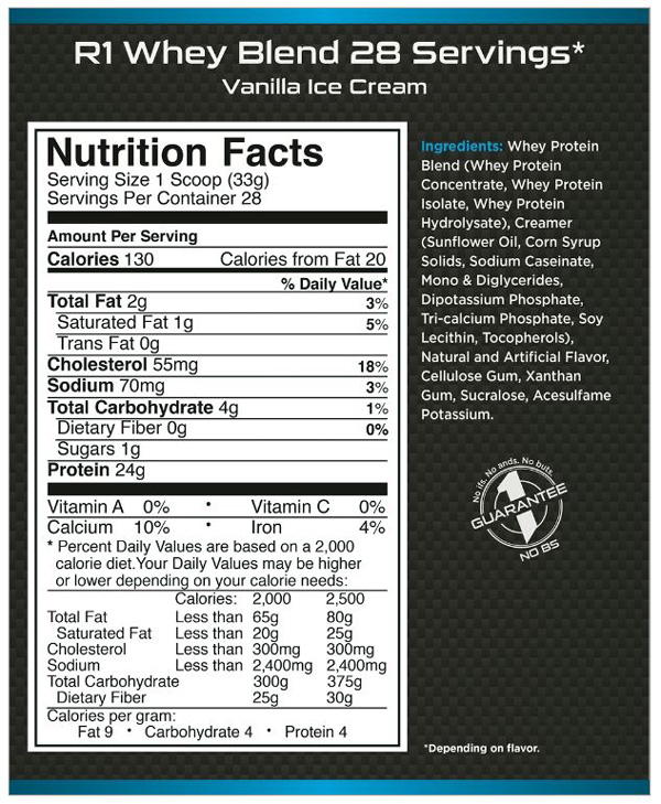 R1 Whey Blend Rule 1 Proteins